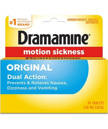 Dramamine Original Formula 36 Count Motion Sickness Relief - Pack of 1 - Buy Online on GoSupps.com