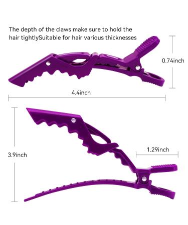 10-Pack Salon Alligator Hair Clips - Non-Slip Plastic Gator Clips for Styling - Durable & Colorful - Buy Online on GoSupps.com