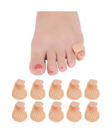 5 Pairs-Pinky Toe Cushion Splint  Gel Toe Separators  Little Toe Straightener with Loop  Pinky Toe Separators for Men Women  Prevent Blisters  Corn  Pain Relief (5 Pairs-Skin)