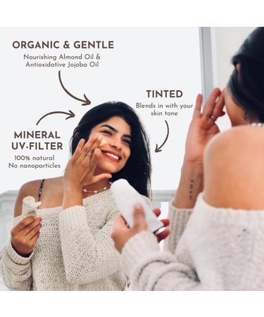 Suntribe Natural Mineral Day Cream SPF 20-40 ml Organic - 100% Natural Tinted Vegan & Non-comedogenic - Almond & Jojoba Oil - Sensitive Skin - Winner Beauty Shortlist Awards 2022 - Buy Online on GoSupps.com