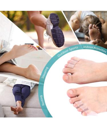 Haofy Silicone Toe Spreader - 4 PCS Small Toe Separator for Overlapping Toes Relief from Pressure & Pain - Buy Online on GoSupps.com