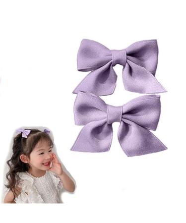 OEIOTEI Bow Hair Clips 2 Pieces Hair Clip Hair Bows Girls Alligator Hair Clips Hair Accessories Small Non-Slip Fashionable Ponytail Hair Clips School Clothes (5)