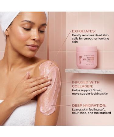 My Beauty Spot Scented Body Scrub for Women - Rose Scented Body Scrub Natural Exfoliating Body Scrub Skin Exfoliator Infused with Collagen Romoves Dead Skin From Body - Large 500 ml. 16.9 fl oz. - Buy Online on GoSupps.com