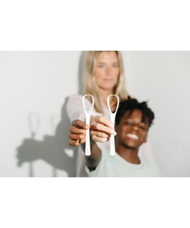 Ergonomic Tongue Scraper - Dentist-Approved Oral Care Tool for Adults | Gentle & Stylish Tongue Cleaner for Optimal Dental Hygiene - Buy Online on GoSupps.com