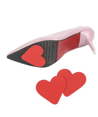 FRCOLOR 10 Pairs High Heel Sole Sticker Non Slip Shoe Pads Funny Toilet Paper Adhesive Shoe Sole Protectors Sole Protectors for Heels Self Non- Slip Shoes Pads High Heels Red Insole Shoes Red Size 2