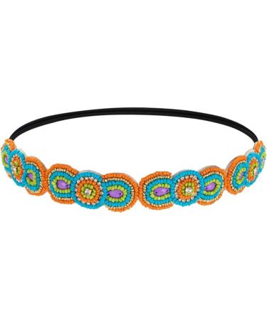 Elastic Headband with Rhinestone&Beads Decors Hair Hoop Women Wedding Party Taking Photo Headband 1 - Buy Online on GoSupps.com