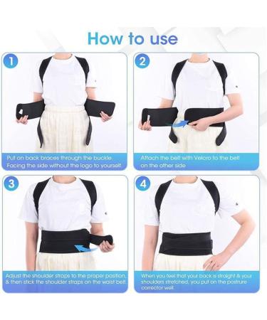 Adjustable Posture Corrector Lumbar Back Support Shoulder Brace Belt Clavicle Support Pain Relief Shoulder Strap Waist Trainer for Men Women (Size : Small) (Medium) (Small) - Buy Online on GoSupps.com