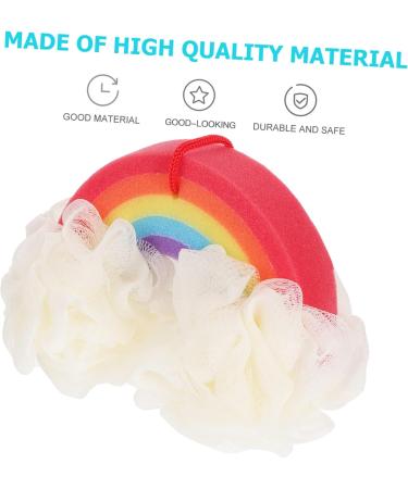Ipetboom 1pc Rainbow Bath Ball Shower Pouf Shower Back Scrubber Metal Hairpin Stick Infant Tub Irish Accessories for Women Animal Pouf Loofah Kids Sponge Makeup Take a Bath Child - Buy Online on GoSupps.com