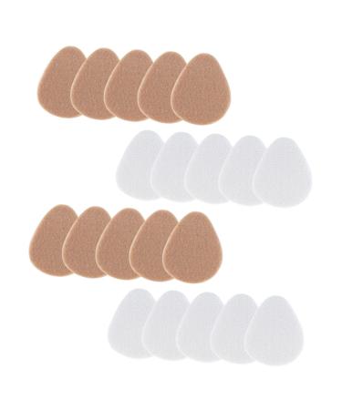 Didiseaon 10 Pairs Forefoot Pad Forefoot Metatarsal Toe Filler Shoe Comfortable Shoes Mat Metatarsal Foot Pads High Heel Inserts Forefoot Cushion Pad Wool Fleece White Non-Slip Front Pad