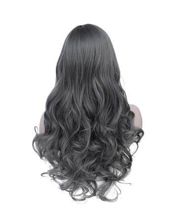 Buy Long Grey Wavy Synthetic Wig for Women | 50s 60s 70s 80s Brazilian Cosplay Hair - International Shipping Available - Buy Online on GoSupps.com