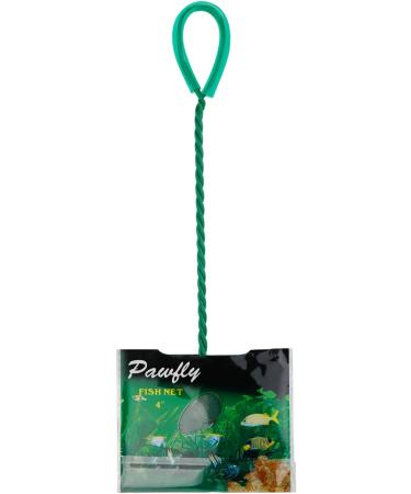 Pawfly 4 Inch Aquarium Net - Fine Mesh Small Fish Catch Net with Plastic Handle (Green, 1 Pack) - Buy Online on GoSupps.com