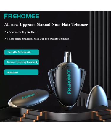 FREHOMEE Premium Nose Hair Cutter - No Battery Required Waterproof Stainless Steel Trimmer for Men & Women - Upgrade Instructions Included - Buy Online on GoSupps.com