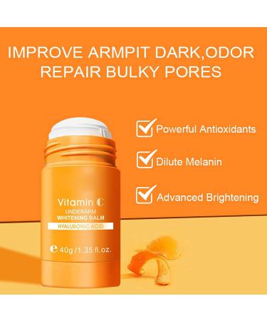 Vitamin C Underarm Whitening Balm for Women - Antiperspirant Deodorant with Odor Removal - Dark Spot Corrector for Elbows and Knees - All Day Sweat Protection - Buy Online on GoSupps.com