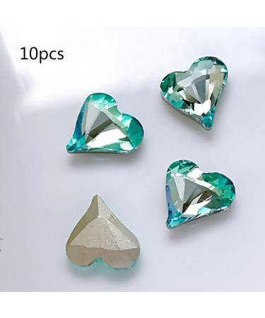 FEIlei 10x/Set Butterfly Nail Rhinestones Square Nail Charms DIY Hearts Nail Art Charms - Buy Online on GoSupps.com