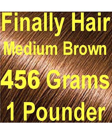 MEDIUM BROWN Finally Hair Hair Fiber Refill 456 Grams Full Pounder For Hair Loss Concealing by Finally Hair