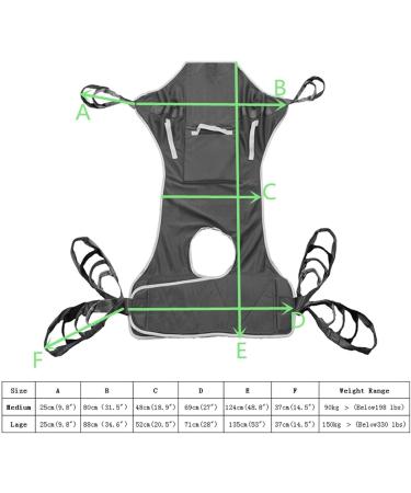 Patient Lift Divided Leg Sling Full Body Patient Lift Sling Toileting Transfer Slings Lift Sling for Elderly Bariatric Disabled Transfer and Positioning and Lifting(Large) - Buy Online on GoSupps.com