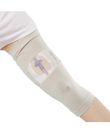 Care+Wear Unisex Ultra-Soft Antimicrobial Long PICC Line Cover Slate 9"-11" Bicep