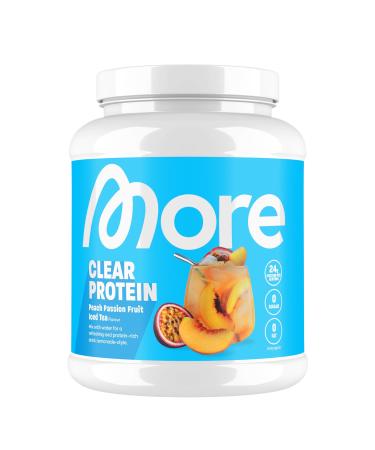 More Clear Protein Peach PassionFruit Ice Tea 600 g protein drink with whey isolate tested quality - Made in Germany Peach PassionFruit Ice Tea 600 G (1 Pack)