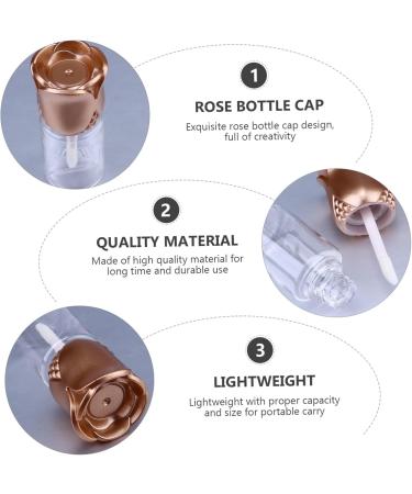  Ipetboom Ipetboom 15 Pieces Rose Cover Lip Glaze Tube Lip Gloss Tubes Bulk Clear Container DIY Lip Balm Bottles Pink Lip Balm Tubes Clear Lip Balm Tube Bottle Red Lip Balm - Buy Online on GoSupps.com