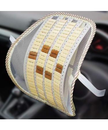 BESPORTBLE Lumbar Support Pillow - Bamboo Back Support Cushion for Car Seat & Office Chair (Beige) - Ergonomic Comfort & Fatigue Relief - Buy Online on GoSupps.com