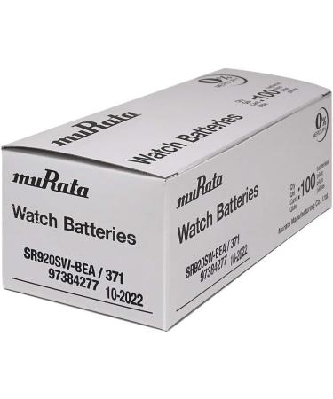 Murata 371 Battery SR920SW - 1.55V Silver Oxide Watch Button Cell (100 Pack) - International Shipping Available - Buy Online on GoSupps.com