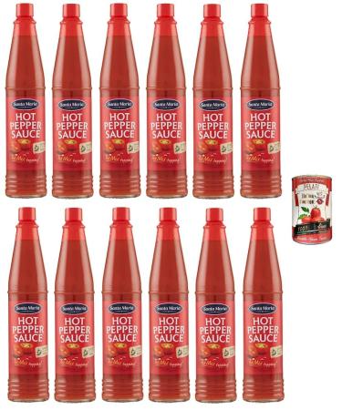 Italian Gourmet E.R. 12 spicy Santa Maria chili sauces the perfect accompaniment to Mexican and non-Mexican dishes ideal for seasoning vegetables eggs and meat 85 ml + Italian Gourmet Pelati 400 g