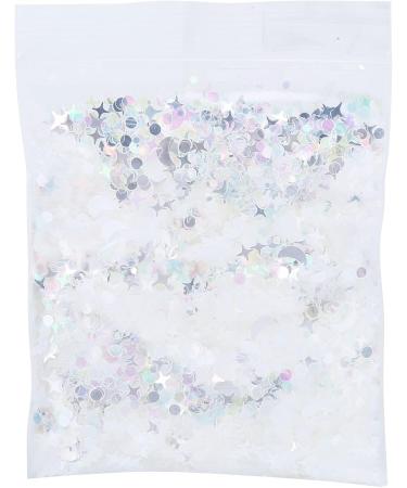 AKLOSIPY Mixed Silver PET Star Sequins - Novelty Glitter for Body Face Hair and Nail Art - Versatile Craft Decoration Supplies - Buy Online on GoSupps.com