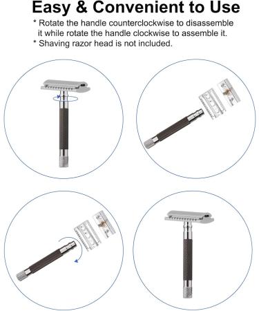 Coniya Stainless Steel Razor Grip for Double Edge Razors - Mustache Removal Tool & Accessories - Buy Online on GoSupps.com