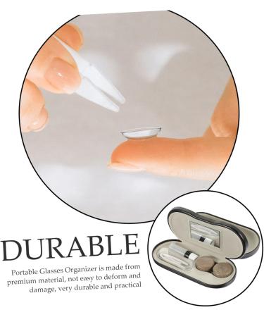 Dual-Use Glasses Case & Organizer | CAXUSD Glass Storage Box - Sunglasses & Eyeglasses Container (15.8x7.4cm) - Buy Online on GoSupps.com