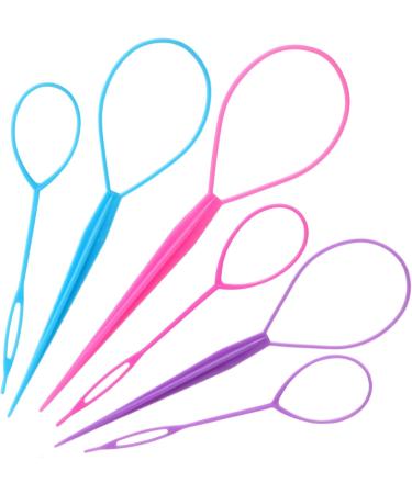 Tail Hair Loop Styling Tool Large + Small Hair Pull Through Tool Hair Accessories for Women French Braiding Hair Tool Hair Flipper Pull Through Pony Tail Hair Tool Loop Hair Tool - Buy Online on GoSupps.com