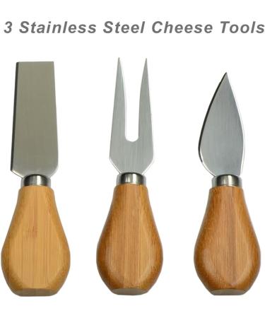Picnic at Ascot Bamboo Cheese Board with Knife Set Compact Design 18" Diameter Quality Crafted in USA - Perfect for Charcuterie & Entertaining - Buy Online on GoSupps.com
