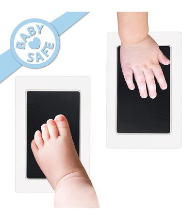 9 Piece Baby Hand and Footprint Kit - Paw Print Stamp Pad with 3 Ink Pads, 6 Imprint Cards - Baby and Pet Keepsake (Black Pink Blue) - Buy Online on GoSupps.com