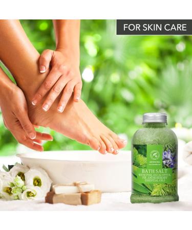 Bathing Salt 600g with Pine Eucalyptus Fir & Rosemary Oils - Sea Salt Bath for Relaxation Wellness & Aromatherapy - Enhance Sleep & Beauty - Buy Online on GoSupps.com