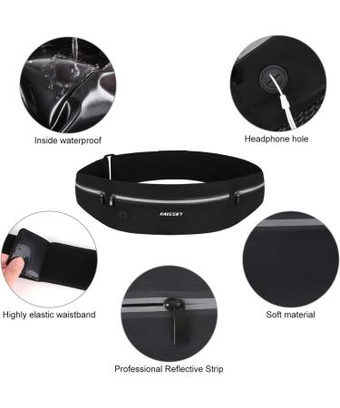 Haissky PLASS Waterproof Running Belt for Cell Phones - Ultra-Thin Hip Bag for Jogging Fitness and Travel (Fits Phones Up to 6.9 ) - International Shipping - Buy Online on GoSupps.com