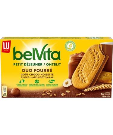  G n rique LU BELVITA - Chocolate Hazelnut Chocolate Fondant Biscuits - 253g - Ideal for a delicious and balanced breakfast. - Pack of 4 - Sold as a Pack - Buy Online on GoSupps.com