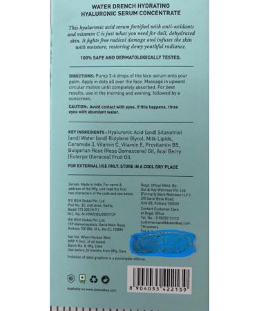 Do.t & Key Hydrating Hyaluronic Acid Serum With Vitamin C + E | For Plump Glowing Skin | Face Serum for Dry Skin Oily & Normal Skin | With Ceramide & Acai Berry | 30ml - Buy Online on GoSupps.com