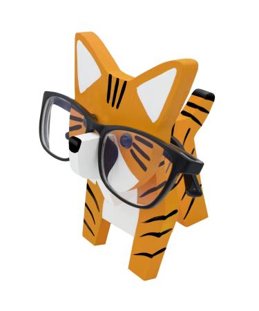 Vipbuy cat -shaped wood carved glasses holder 3d wood puzzle glasses stood pets pets pets holder sunglasses display rack gifts home office desk decor