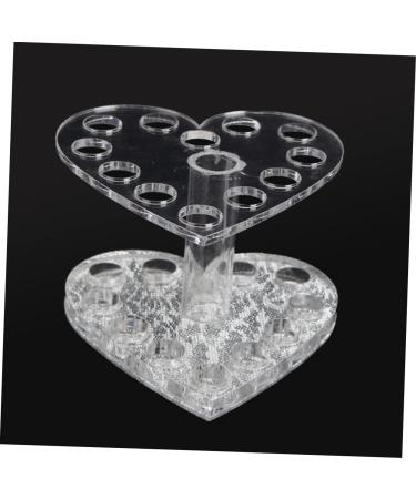 Mikinona 1pc Nail Art Penholder Nail Art Brush Holder Makeup Pen Stand Art Painting Pen Stand Manicure Pen Holder Pen Display Stand Holder No Bend Hair Clips Heart-shaped Makeup Brush 8.7x8.5cm Silver - Buy Online on GoSupps.com