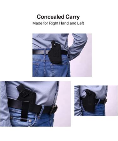 Fonrroni Universal Concealed Carry Holster Bundle - Right/Left Hand Compact Subcompact Black IWB Holster for Men and Women - Buy Online on GoSupps.com