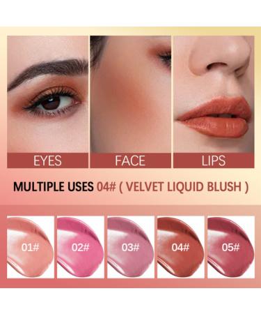 2PC Liquid Blush Set - Natural Matte Finish Dewy Cheek Tint | Moisturizing & Lightweight Formula | Blendable & Long-Lasting (01+02) - Buy Online on GoSupps.com