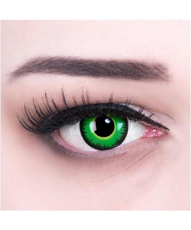 Colored Green Crazy Contact Lenses for Halloween & Carnival - Werewolf Style with Free Lens Case | 1 Pair - Buy Online on GoSupps.com