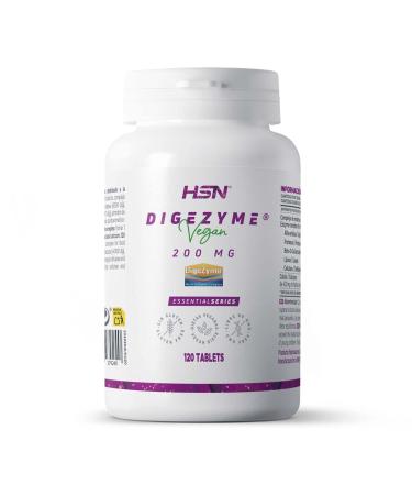 HSN - Digzyms |200 mg |Digestive enzyme complex + supports digestion + improves nutrient absorption |Vegan gluten -free lactose -free 120 tablets