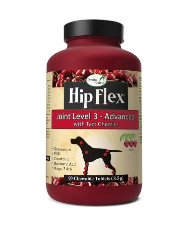 NaturVet Hip Flex Joint Level 3 - Advanced with Tart Cherries 90 Chewable Tablets 11 oz (315 g)