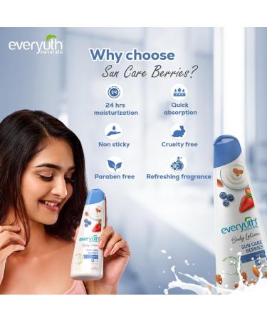 Ever-youth Naturals Sun Care Body Lotion Berry Scent SPF 15 500ml - Buy Online on GoSupps.com