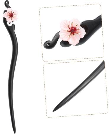 Mikinona Wooden Hairpin Chopsticks for Hair Handmade Hair Sticks Hair Barrettes for Women Japanese Retro Flower Hair Chopsticks Updo Hairpins Hair Fork Miss Japanese-style Geisha Ebony - Buy Online on GoSupps.com