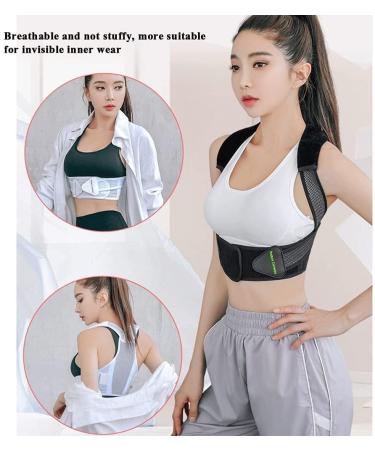 Posture Corrector Spinal Support for Men and Upper for Clavicle Support Adjustable Back Straightener Providing Pain Relief from Back Neck Shoulder Black M Black Large - Buy Online on GoSupps.com