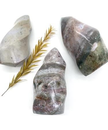 Crystal Natural Ocean Jasper Quartz Flame Stones Crystal Display Stones Gifts Decor Minerals Can be Used for ningxiao (Size : 350-400grams) - Buy Online on GoSupps.com