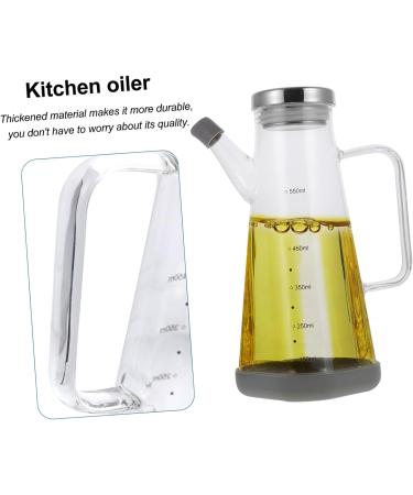 Zerodeko 1pc Oil Can Olive Oil Glass Dispenser Kitchen Oil Bottle Oil Pot Soy Sauce Container Glass Sauce Bottle Cooking Oil Glass Oil Container Household Stainless Steel Water Dispenser - Buy Online on GoSupps.com