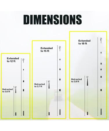 FINGER TEN Golf Ball Retriever Pole - Telescopic 15ft Stainless Steel Shaft with Cleaner Pouch - Ultimate Golf Ball Grabber Picker - Buy Online on GoSupps.com