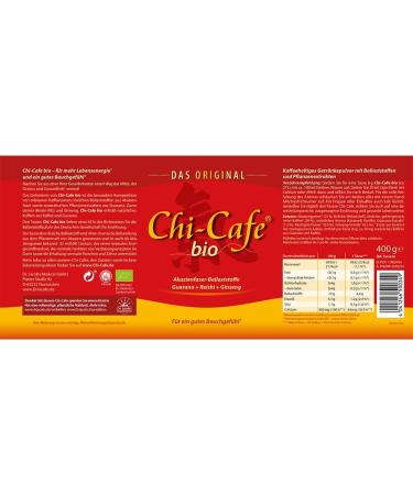 Chi-Cafe Bio Wellness Coffee Powder 400g - Digestive Support with Acacia Fiber Reishi Ginseng & Guarana - Vegan Creamy Caramel Flavor - 66 Cups - Buy Online on GoSupps.com